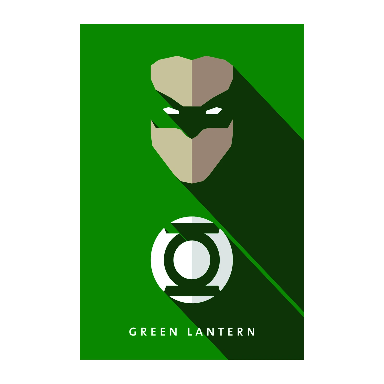 Green Lantern Minimalist Logo Wall Art
