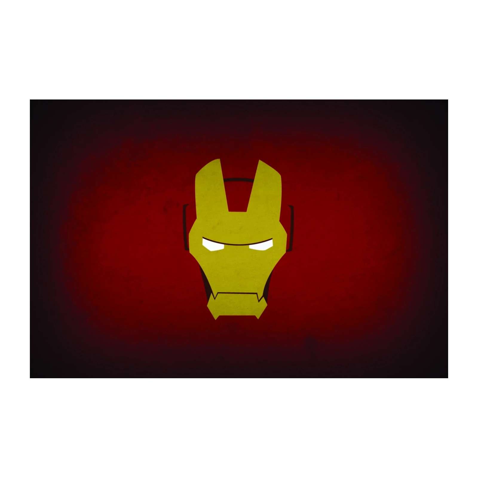 Iconic Iron Man Mask Minimalist Wall Art