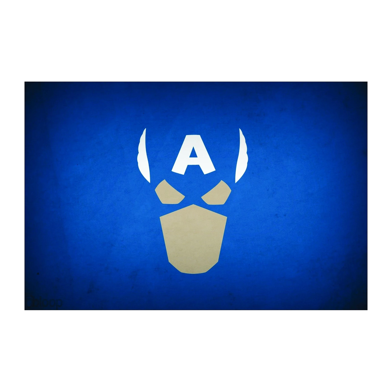 Minimalist Captain America Shield Wall Art
