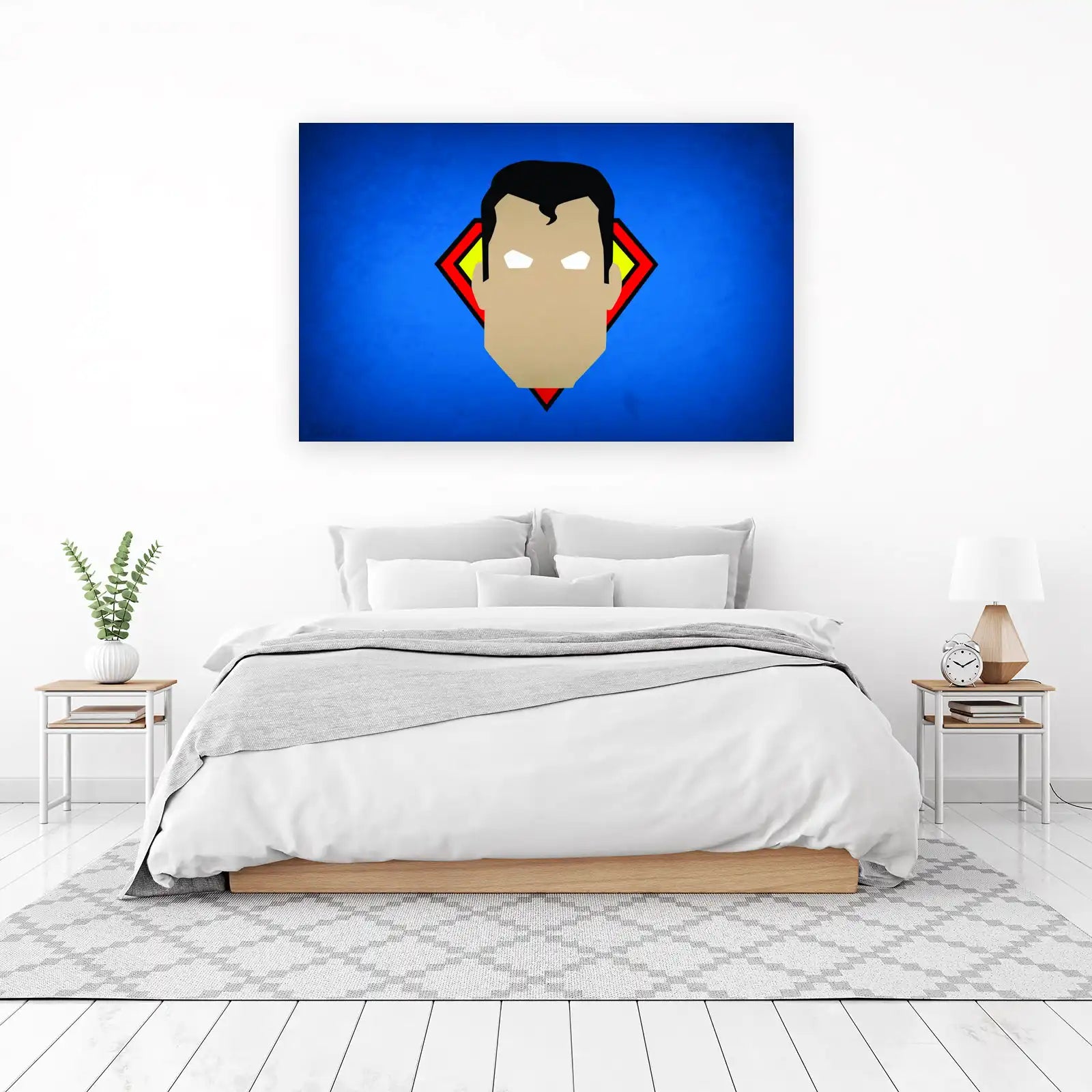 Minimalist Superman Emblem Wall Art