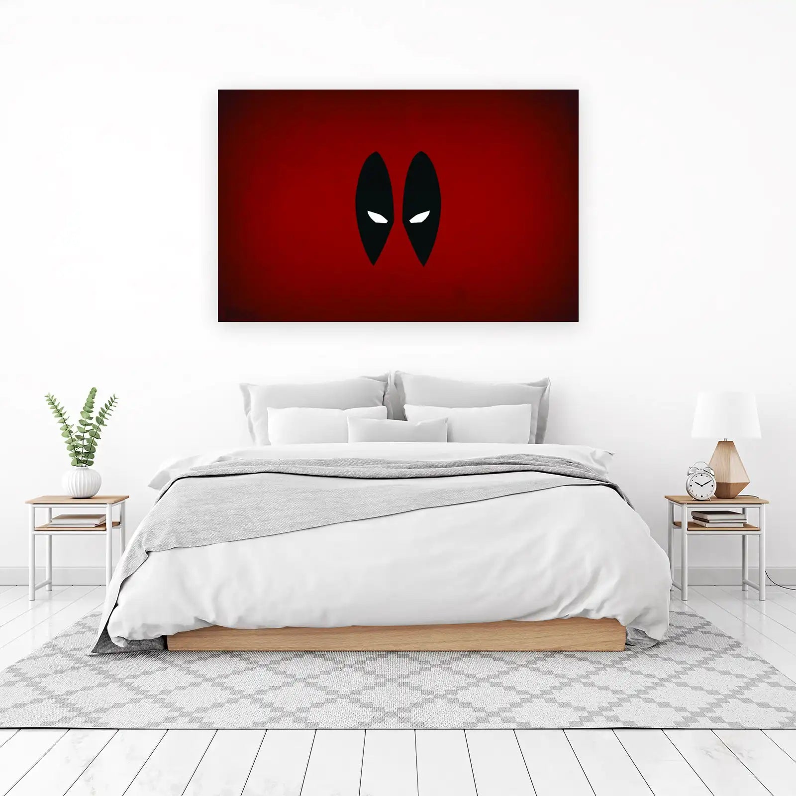 Iconic Deadpool Eyes Minimalist Wall Art