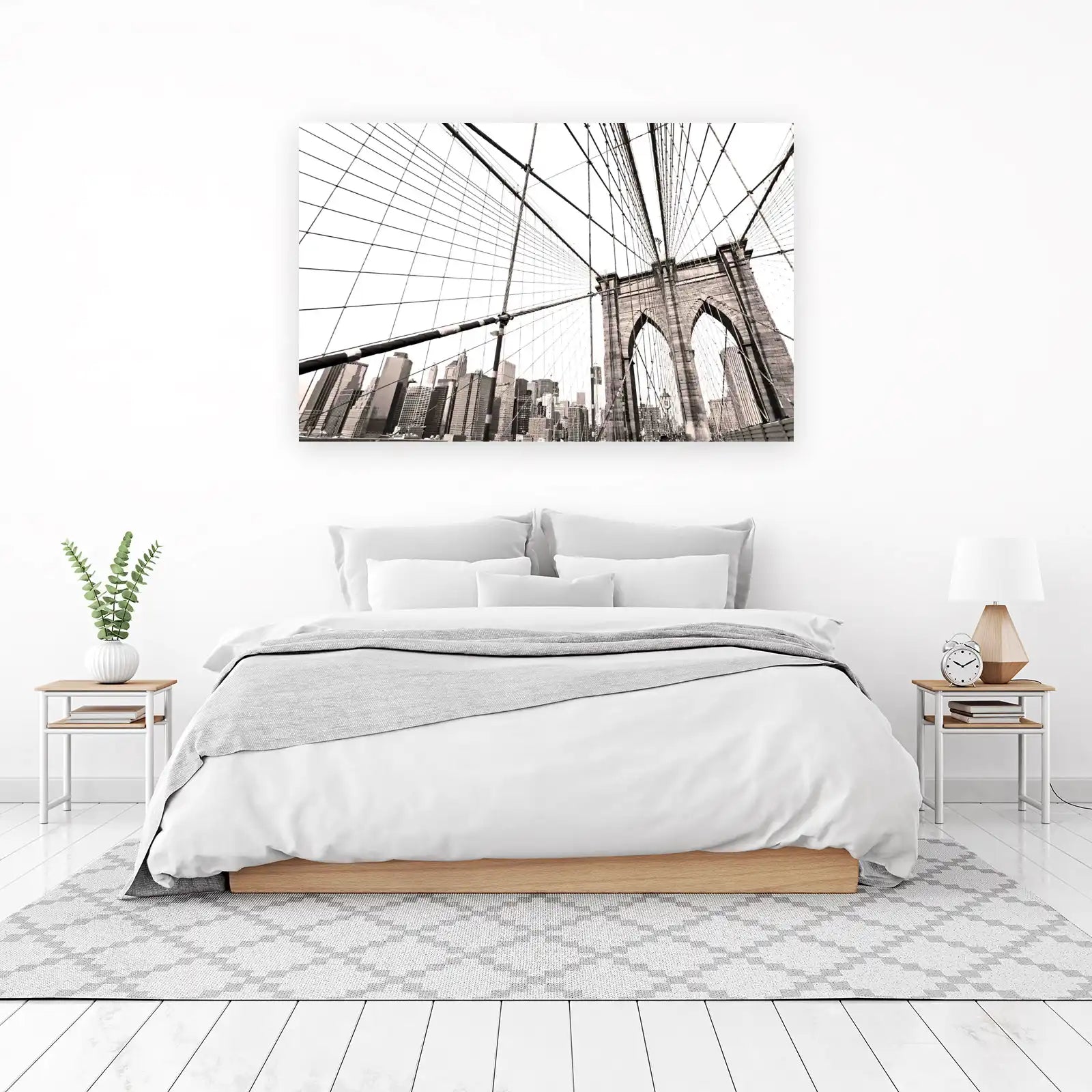 Iconic Brooklyn Bridge & NYC Skyline Wall Art