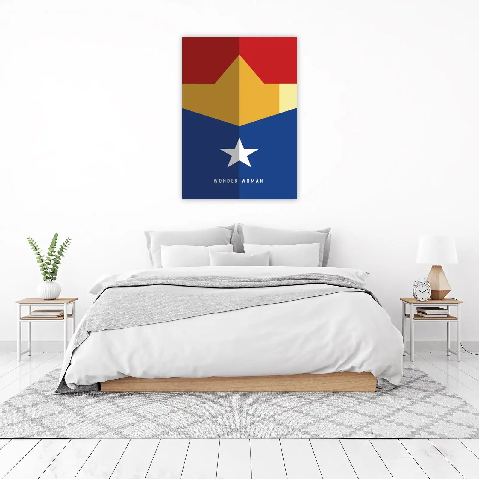 Iconic Wonder Woman Geometric Wall Art