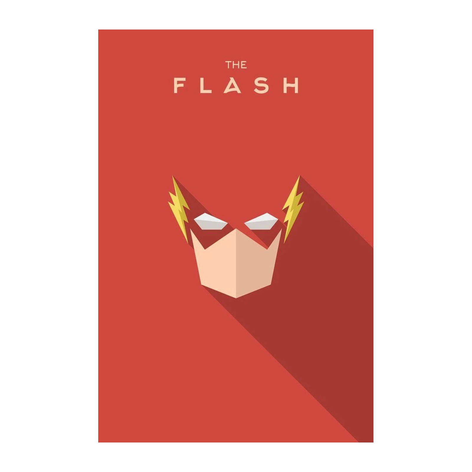 Minimalist Flash Superhero Logo Wall Art