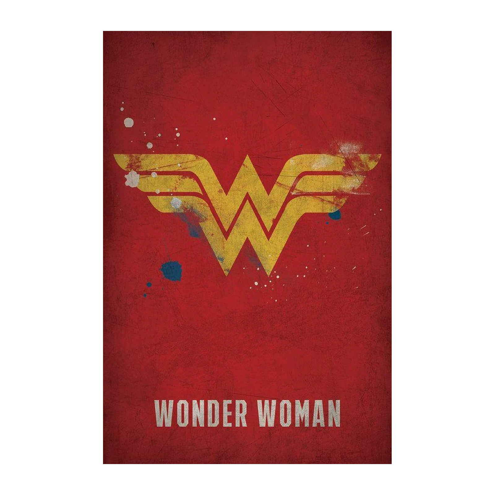 Iconic Wonder Woman Logo Distressed Wall Art