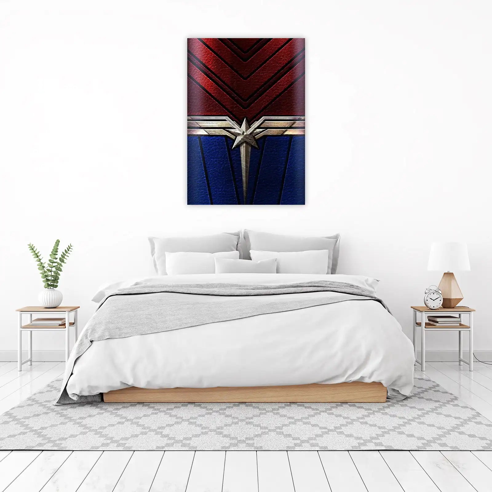 Heroic Star Red Blue Emblem Wall Art