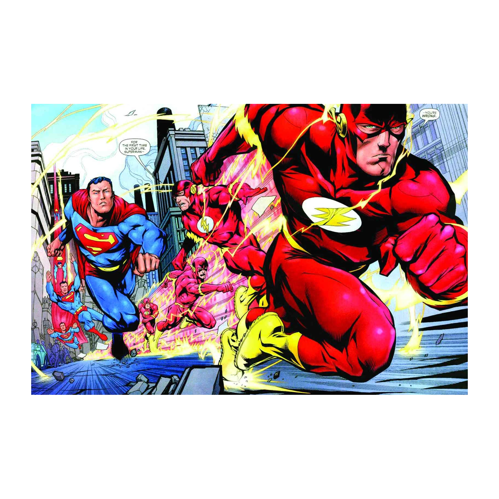 Superman & Flash Dynamic Action Wall Art
