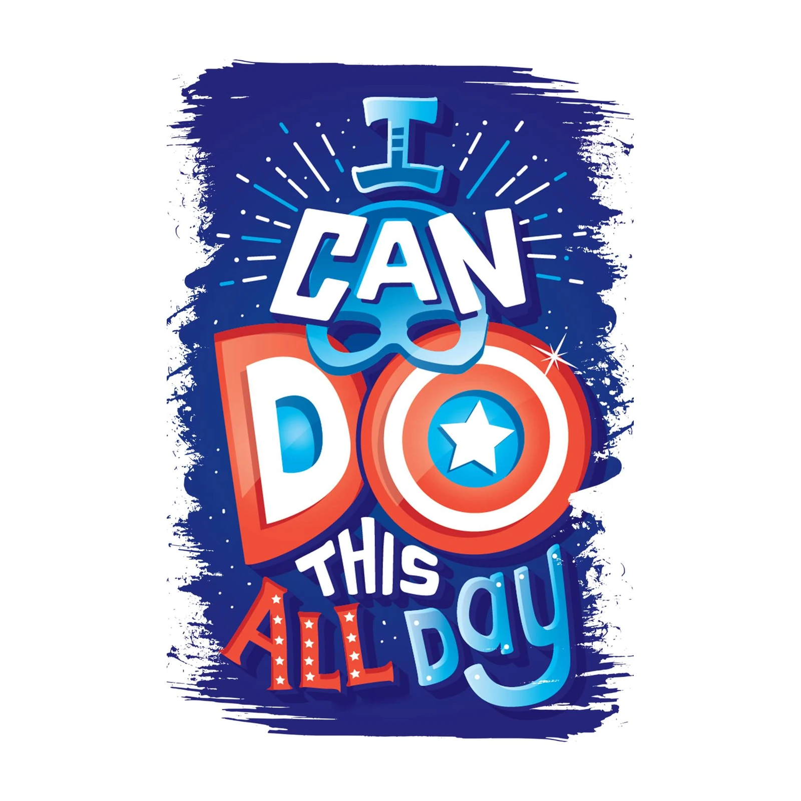 Inspirational "I Can Do This All Day" Superhero Wall Art