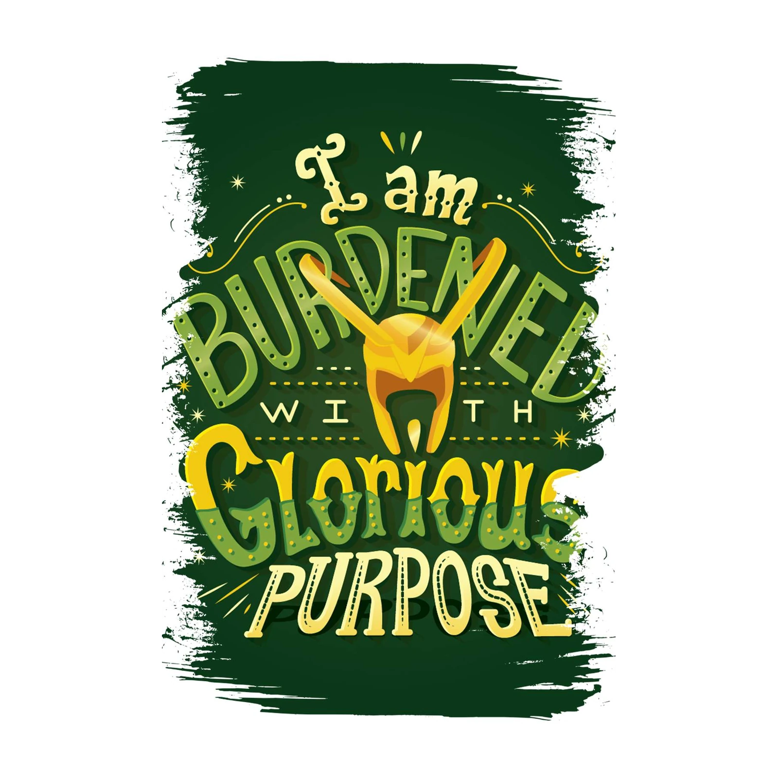 Loki "Glorious Purpose" Typography Wall Art