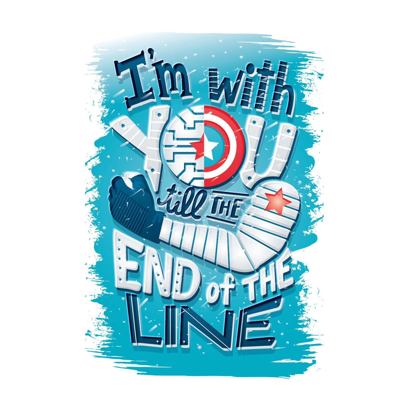 Winter Soldier & Captain America "End of the Line" Wall Art