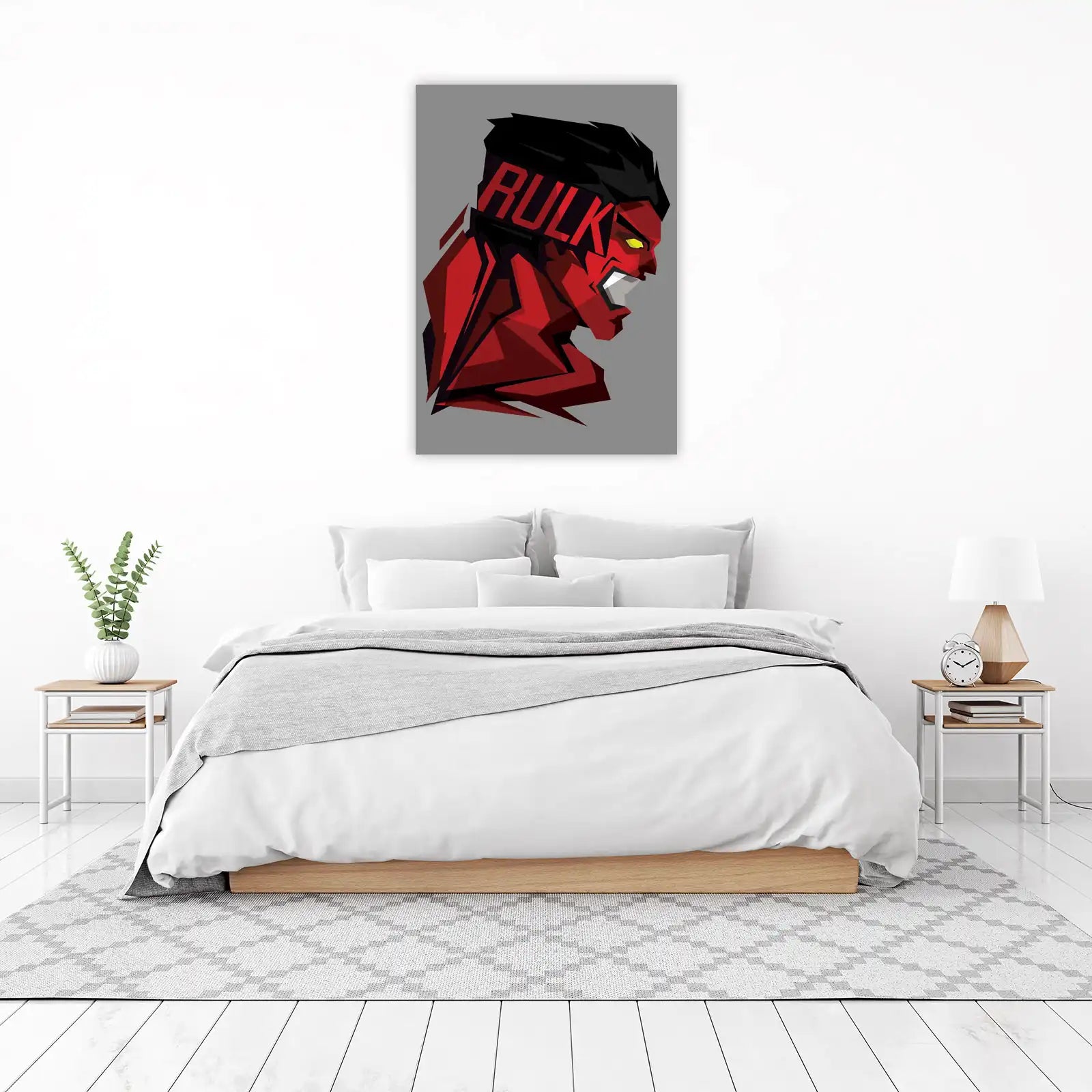 Angry Red Hulk Graphic Wall Art