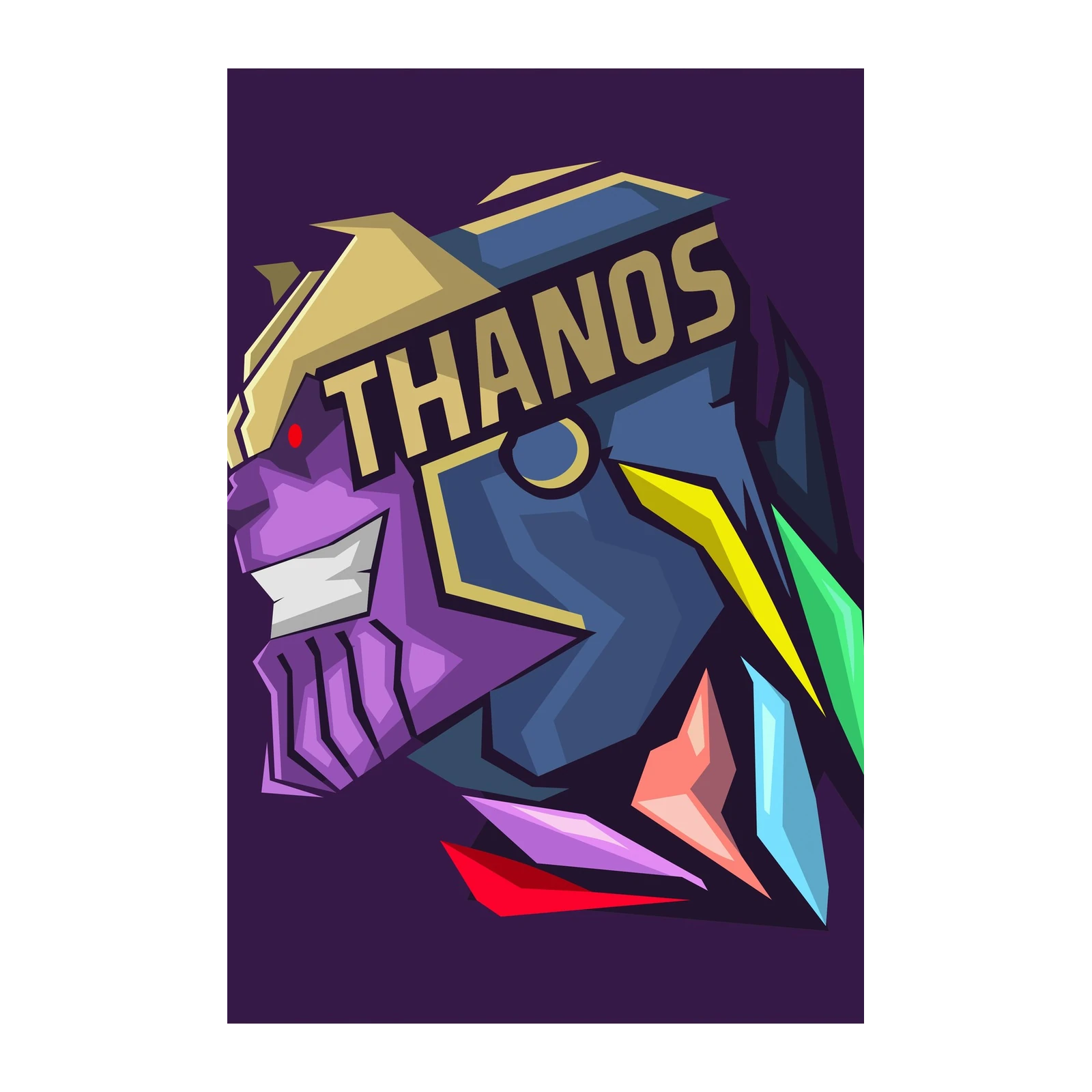 Dynamic Thanos Head Pop Art Wall Art
