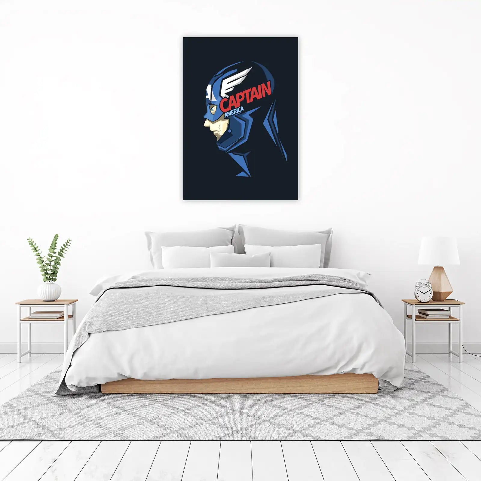 Captain America Comic Style Wall Art