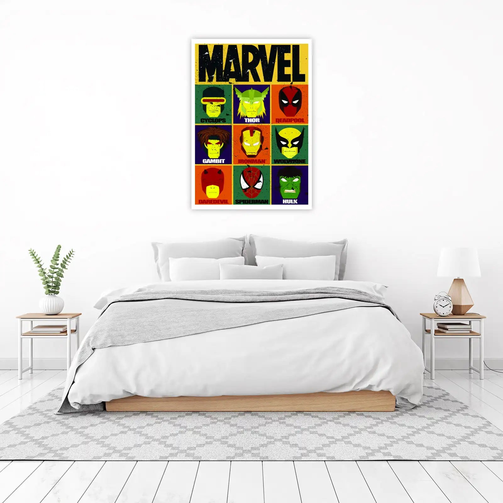 Marvel Heroes Vintage Style Wall Art