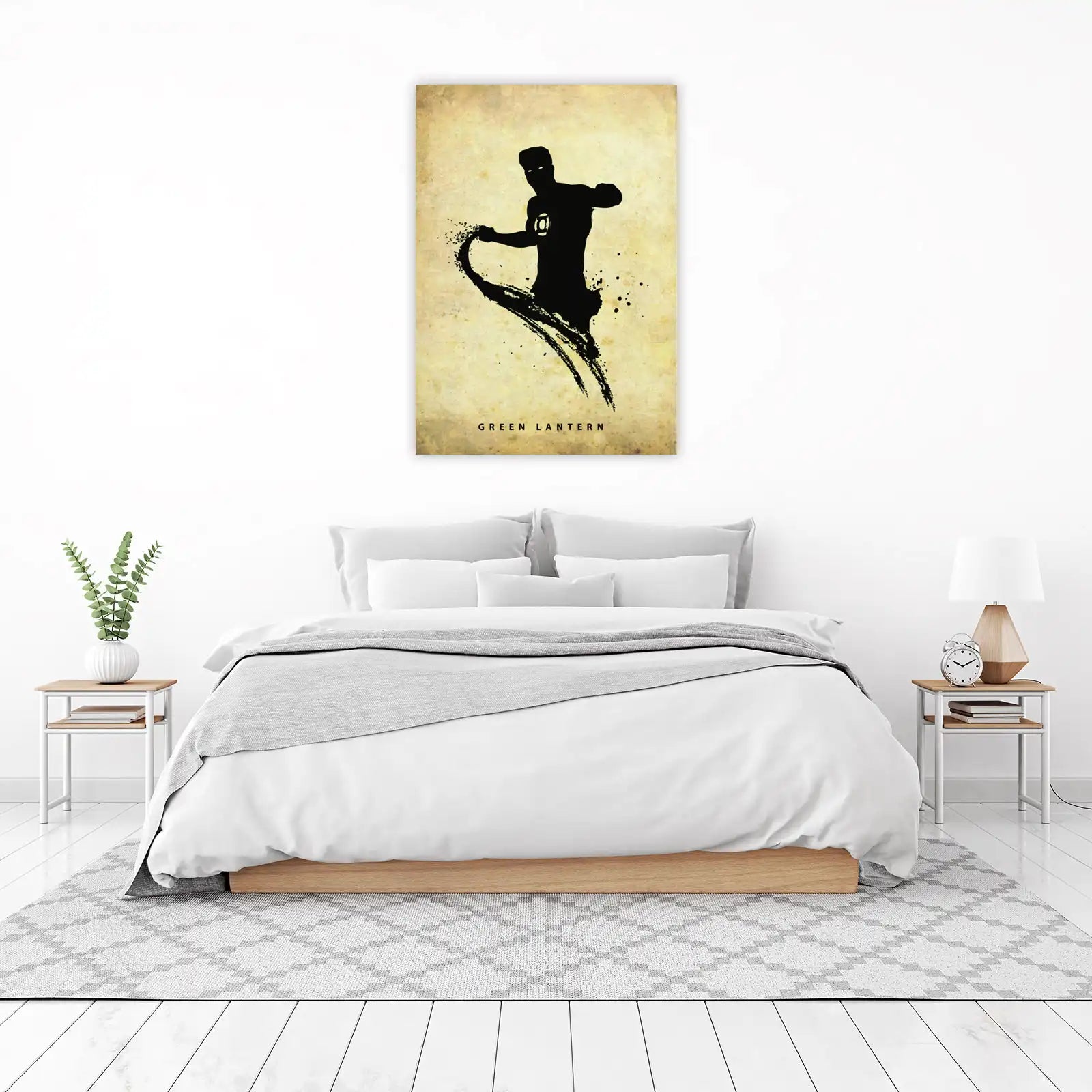 Green Lantern Minimalist Silhouette Wall Art