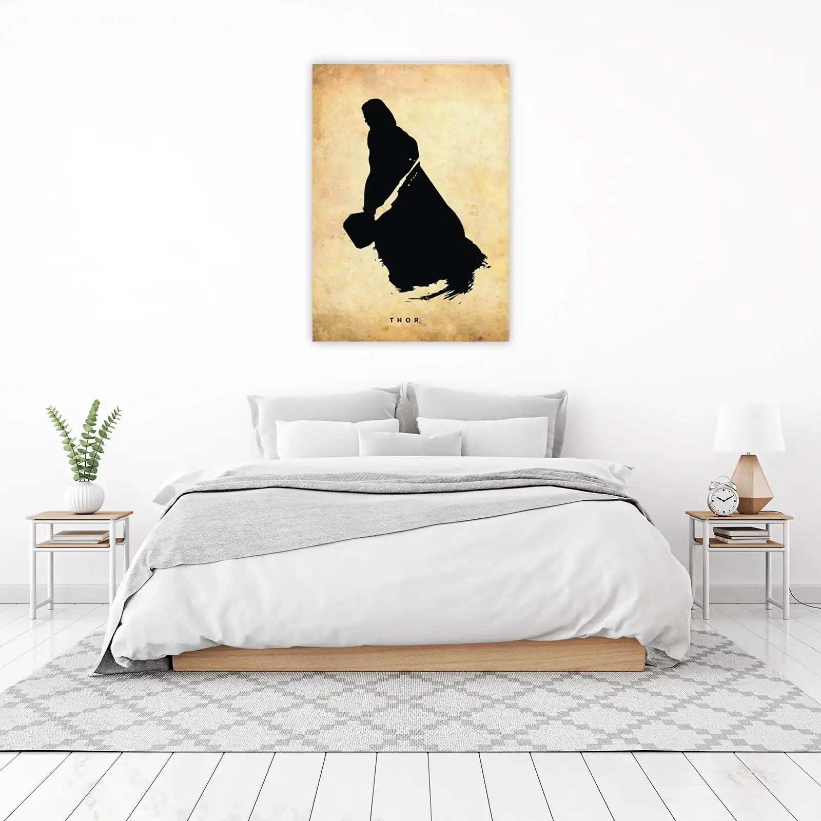 Minimalist Thor Silhouette Wall Art