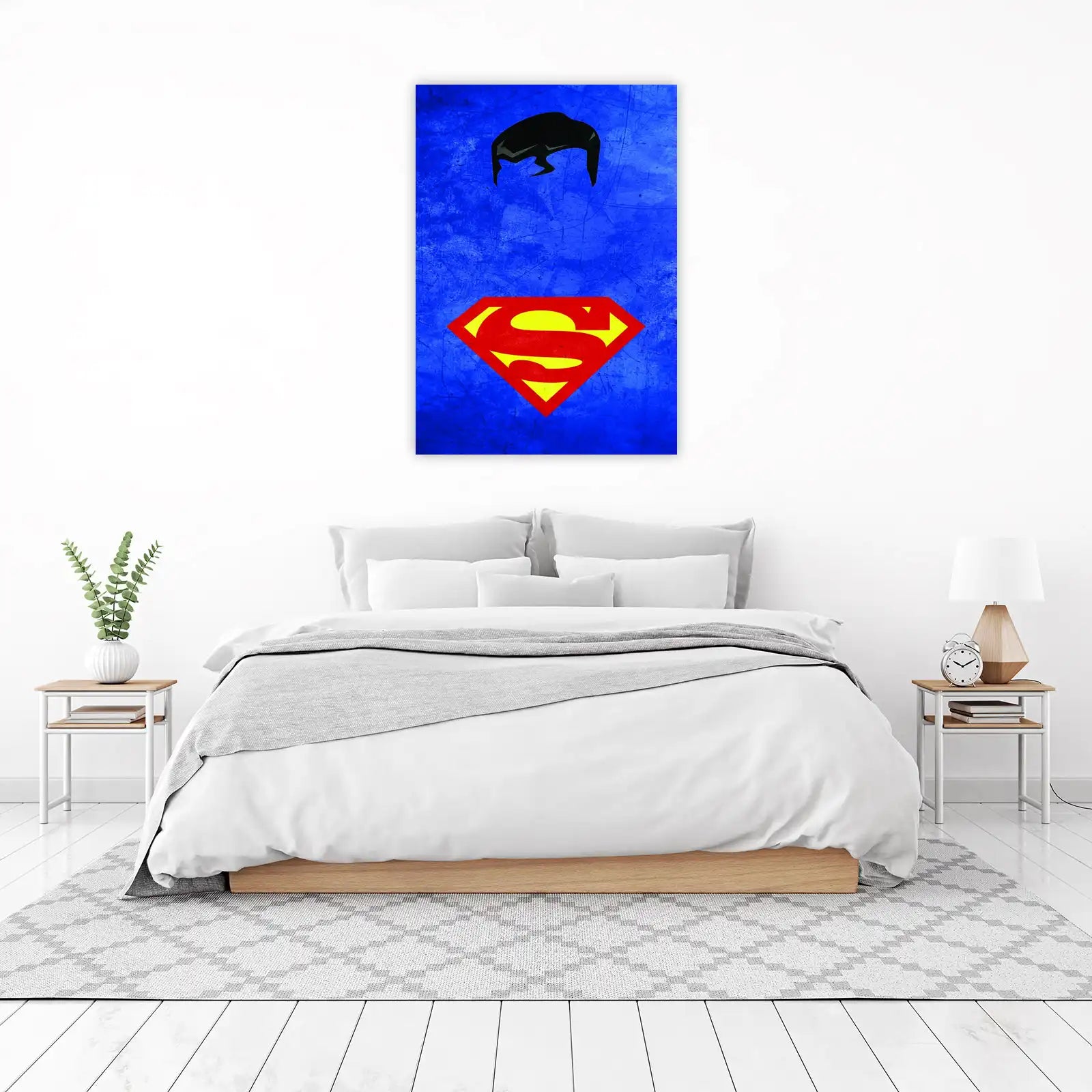 Minimalist Superman Symbol Wall Art