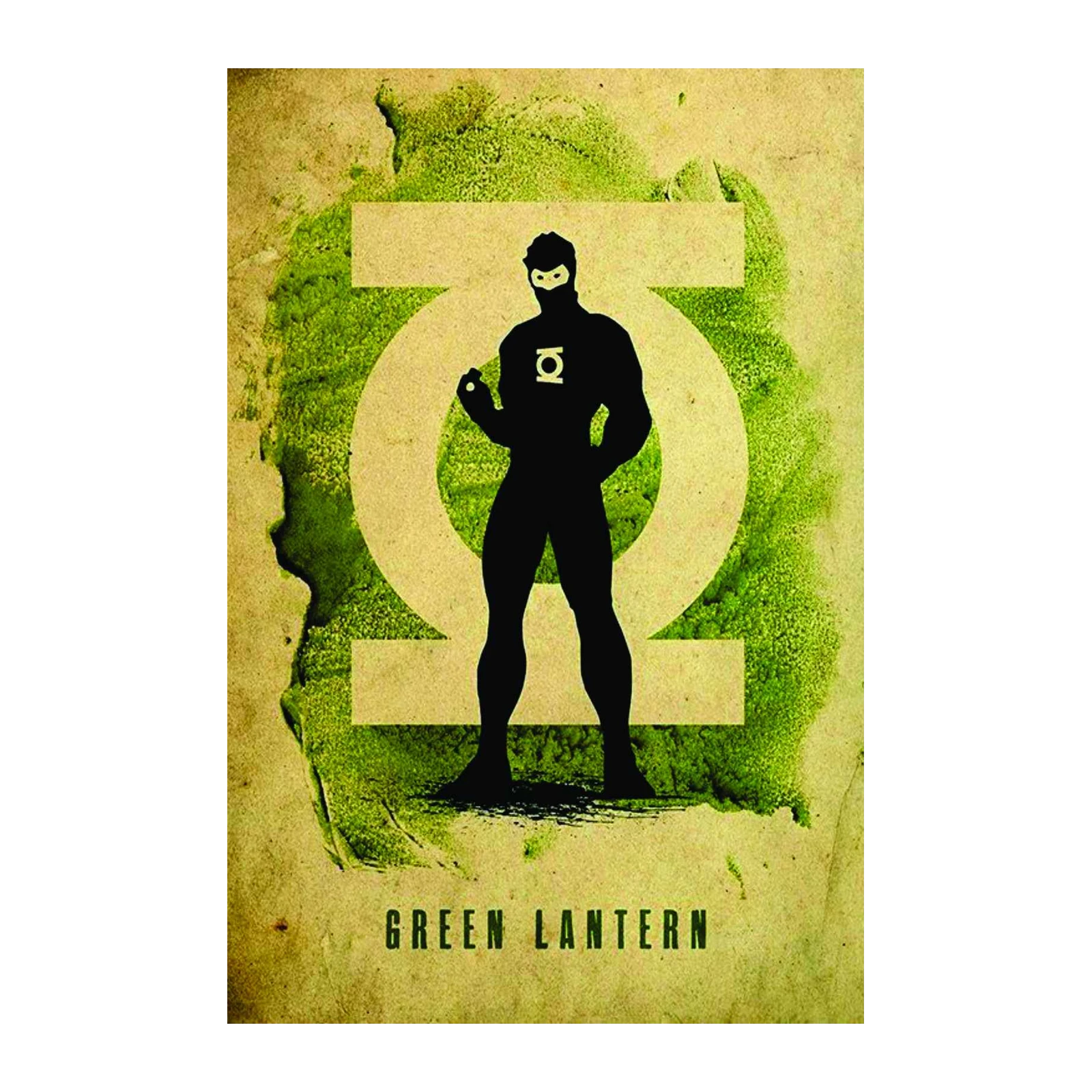 Green Lantern Silhouette Wall Art