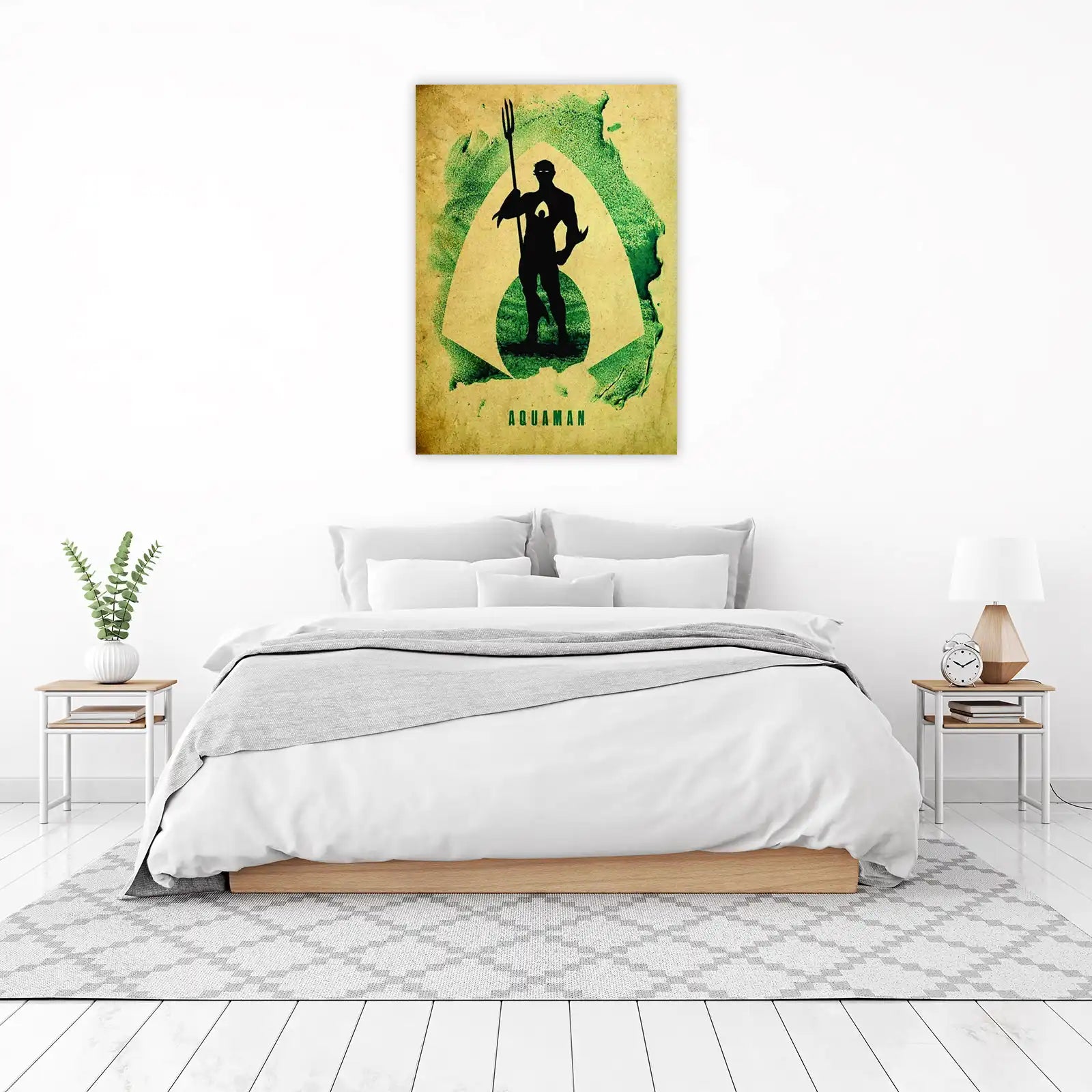 Aquaman Silhouette Vintage Poster Wall Art