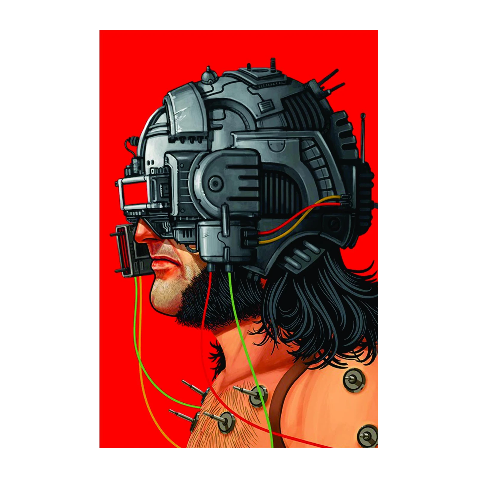 Cyberpunk Warrior Sci-Fi Wall Art