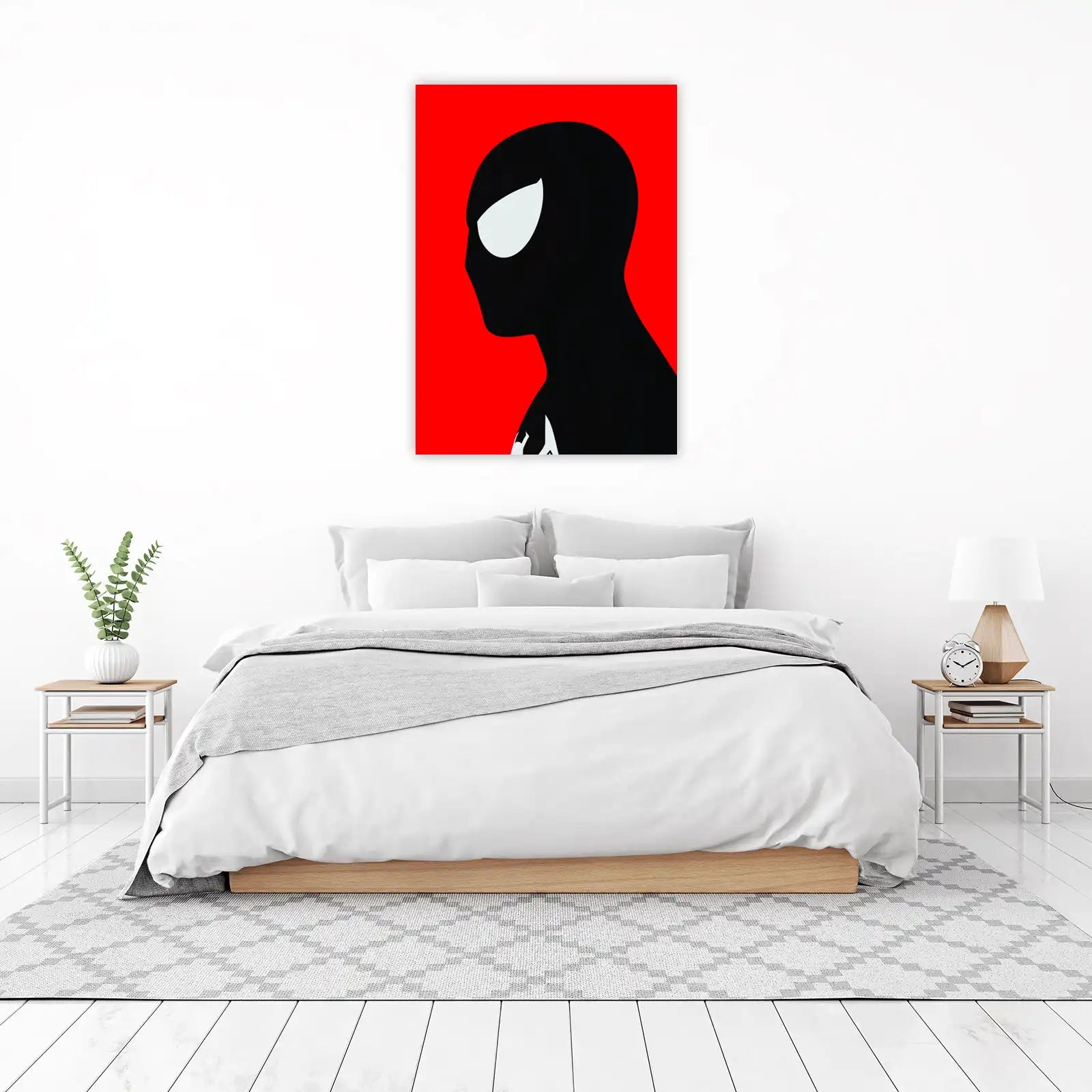 Minimalist Spider-Man Black Suit Wall Art