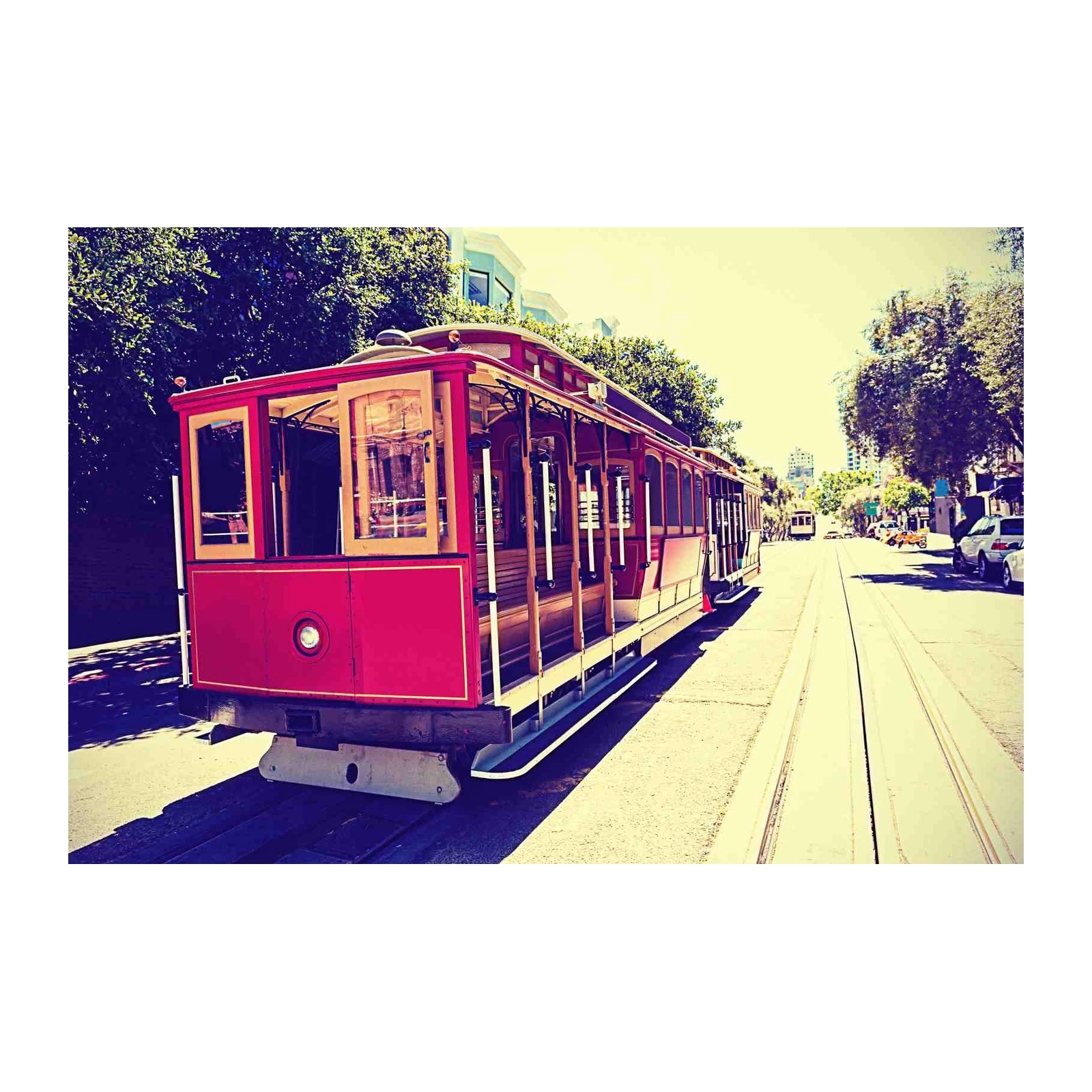 San Francisco Cable Car Street Scene Wall Art