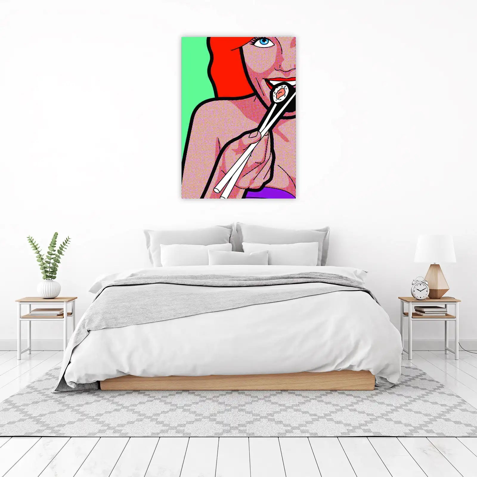 Pop Art Sushi Woman Wall Art