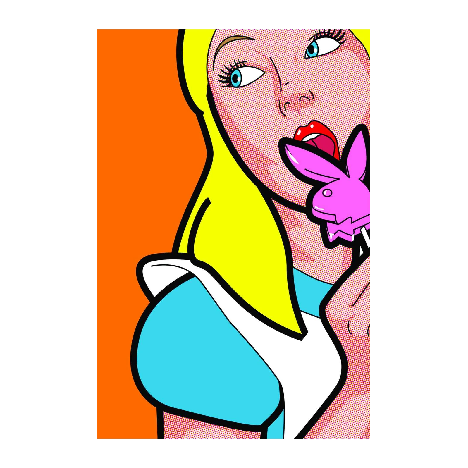 Pop Art Blonde Girl Lollipop Wall Art