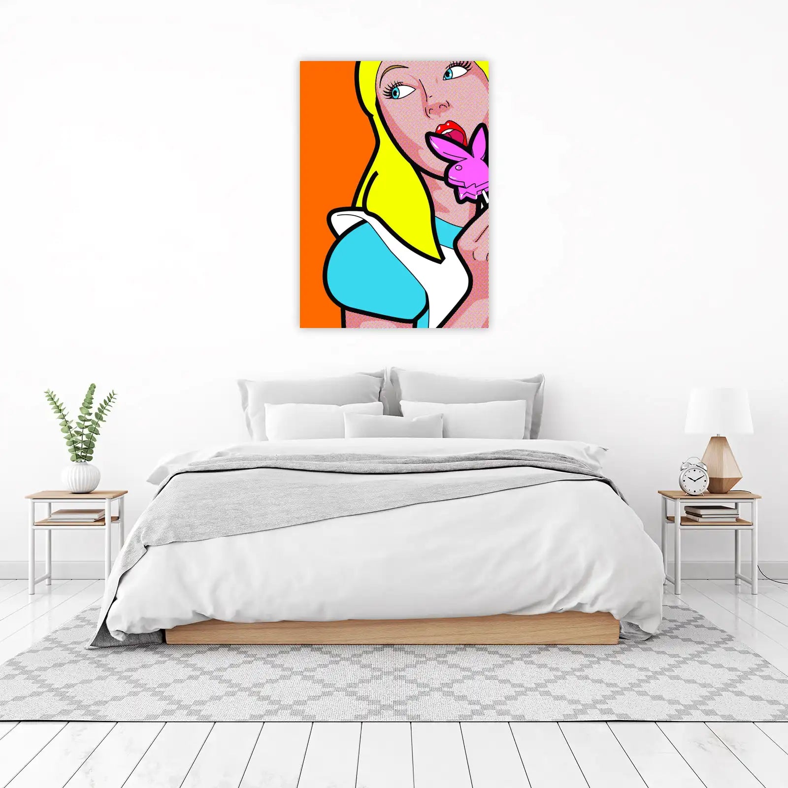 Pop Art Blonde Girl Lollipop Wall Art