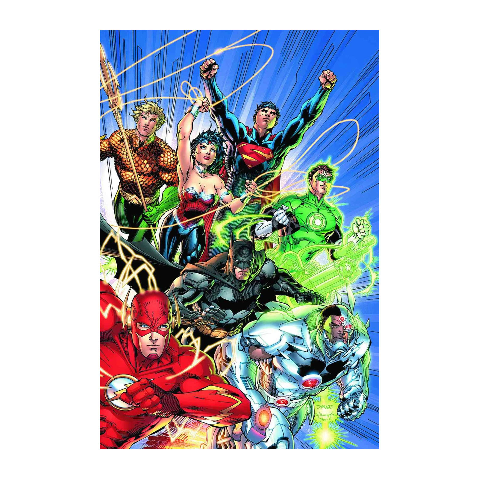 Justice League Assemble Comic Wall Art