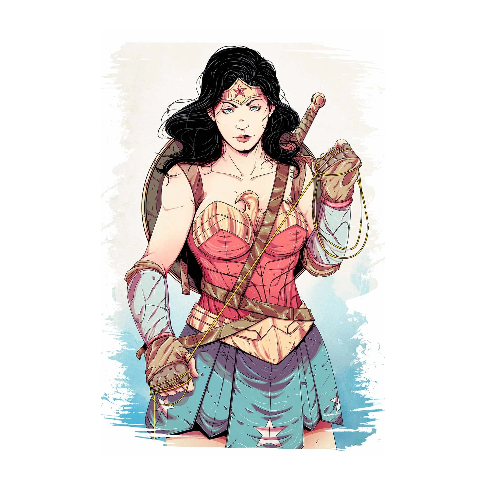 Dynamic Wonder Woman Comic Art Wall Art