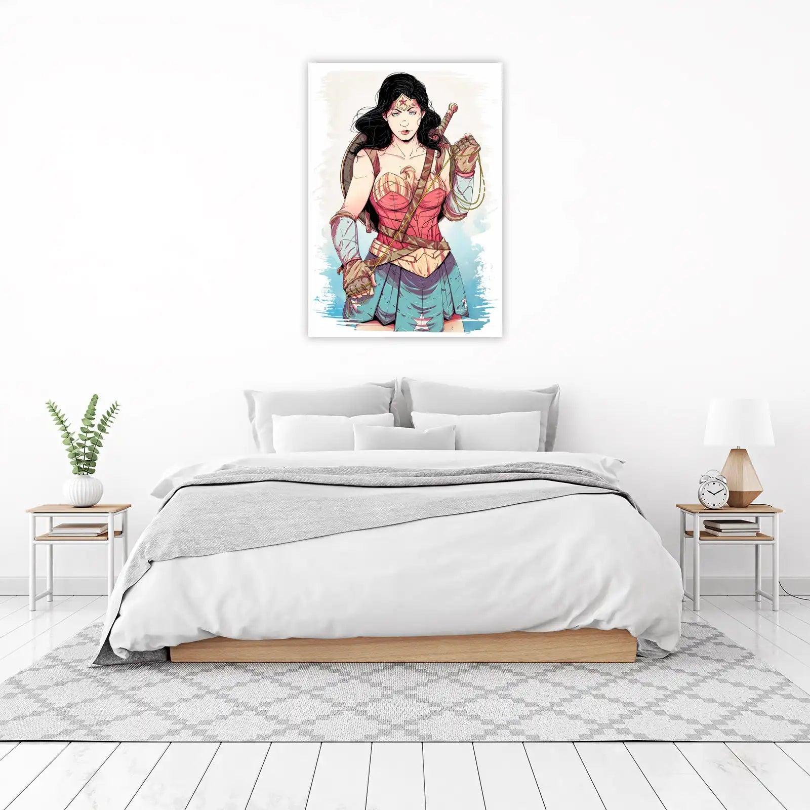 Dynamic Wonder Woman Comic Art Wall Art