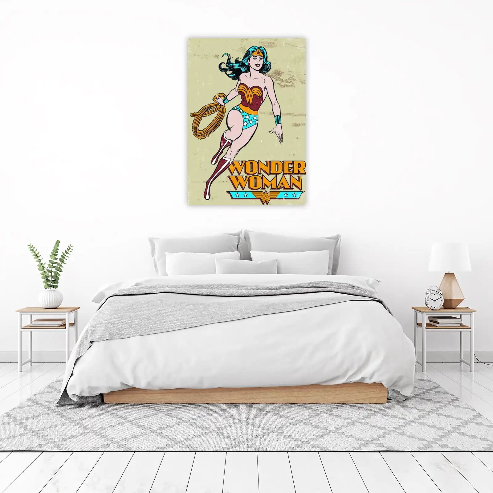 Vintage Wonder Woman Retro Comic Wall Art