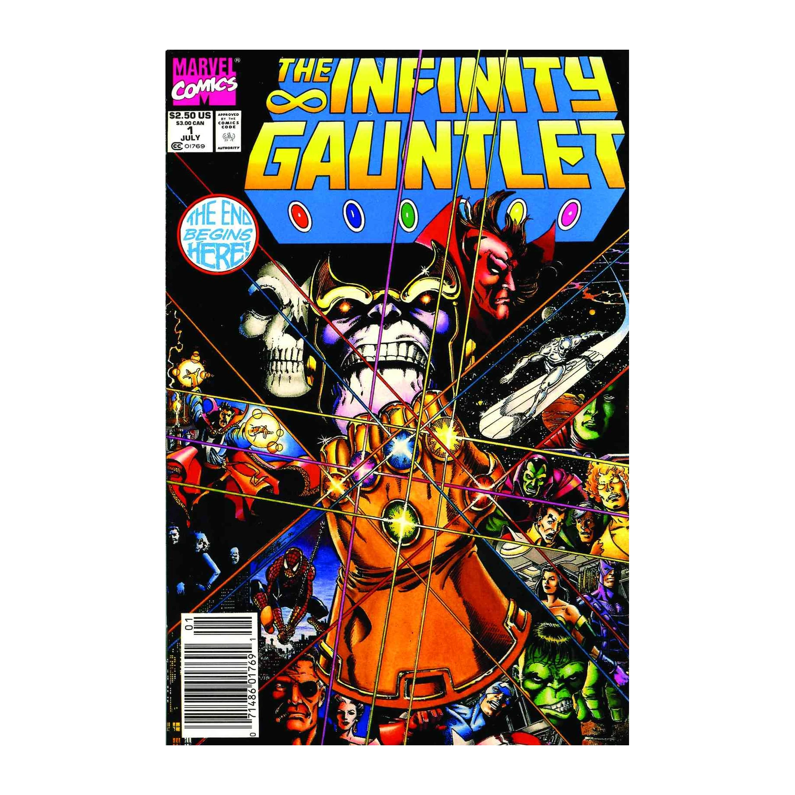 Infinity Gauntlet Marvel Comic Cover Wall Art