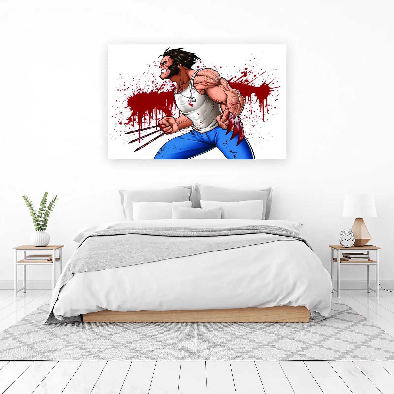 Ferocious Wolverine Action Wall Art
