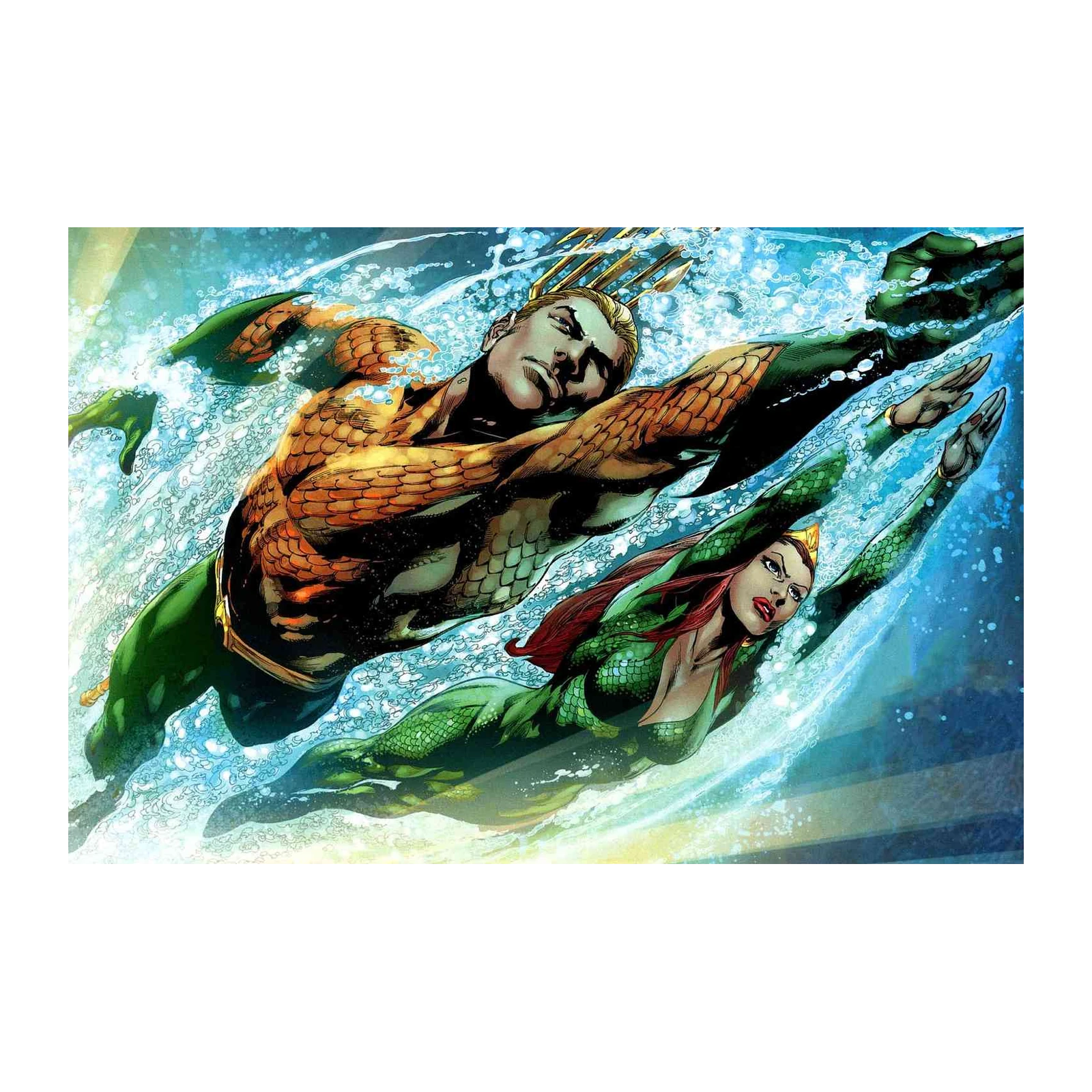 Aquaman & Mera Dynamic Dive Wall Art