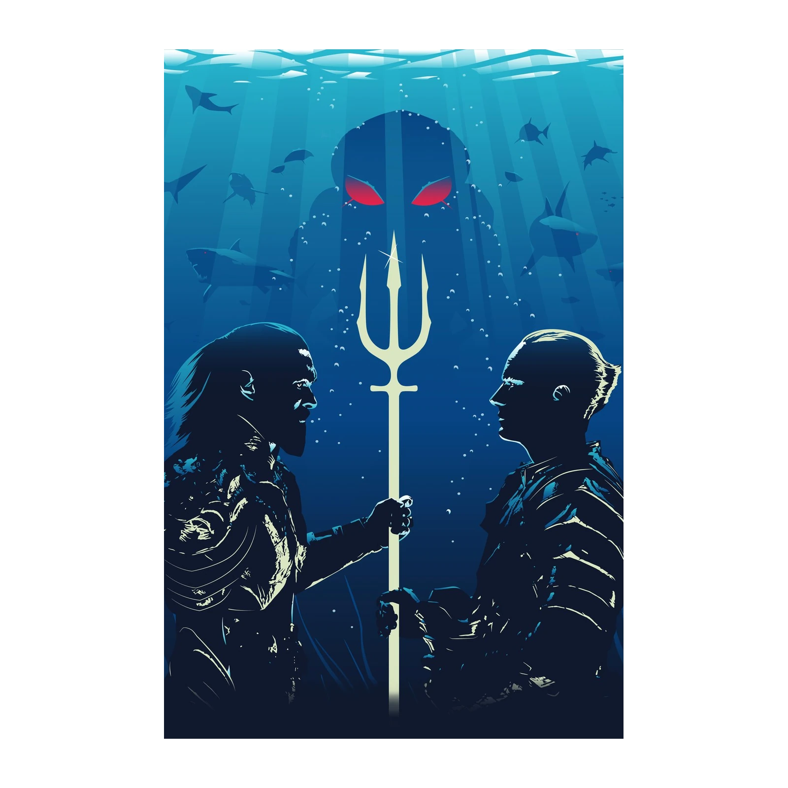 Ocean Battle King & Black Manta Wall Art