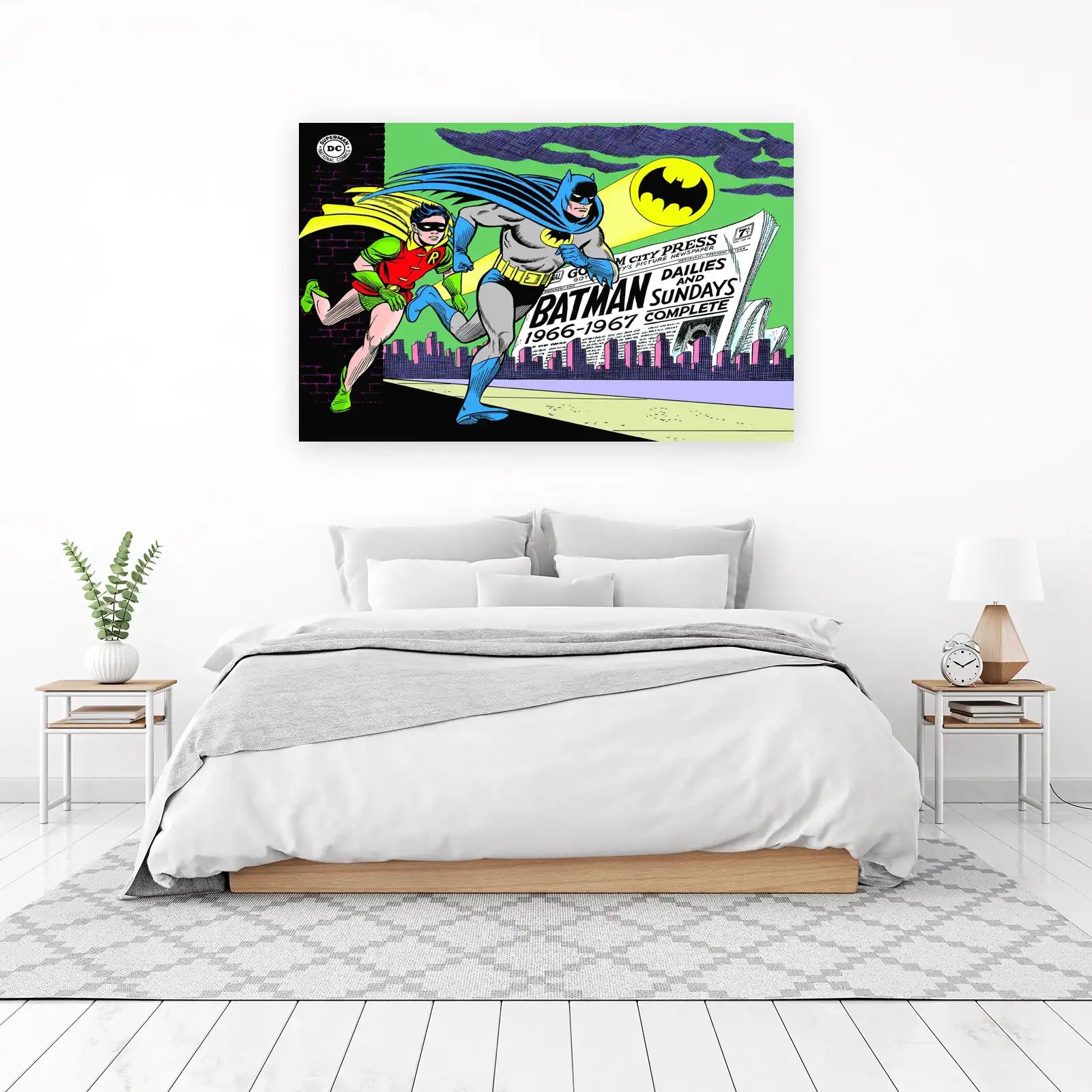 Classic Batman & Robin Retro Comic Wall Art