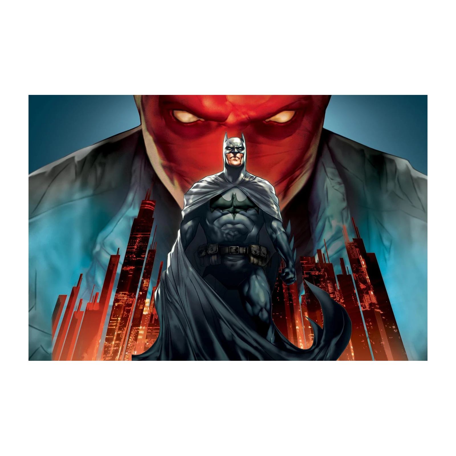 Batman vs Red Hood Epic Showdown Wall Art