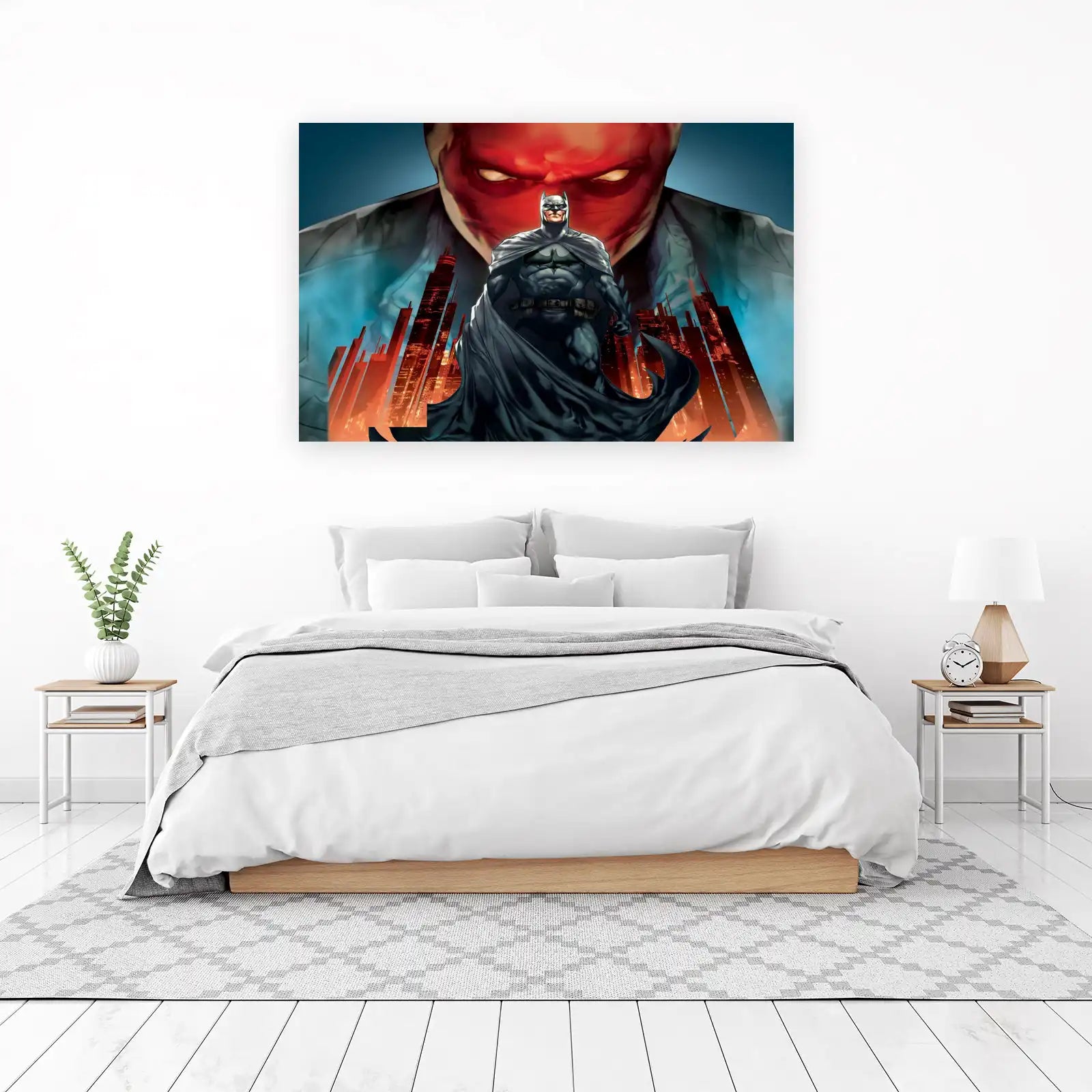 Batman vs Red Hood Epic Showdown Wall Art
