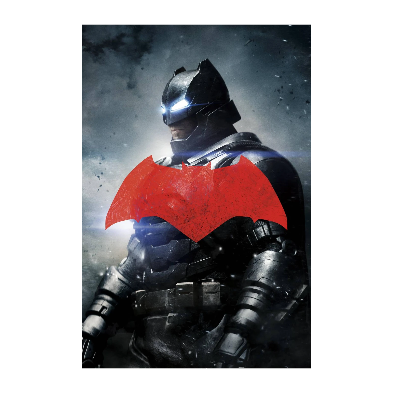 Iconic Batman Red Symbol Wall Art