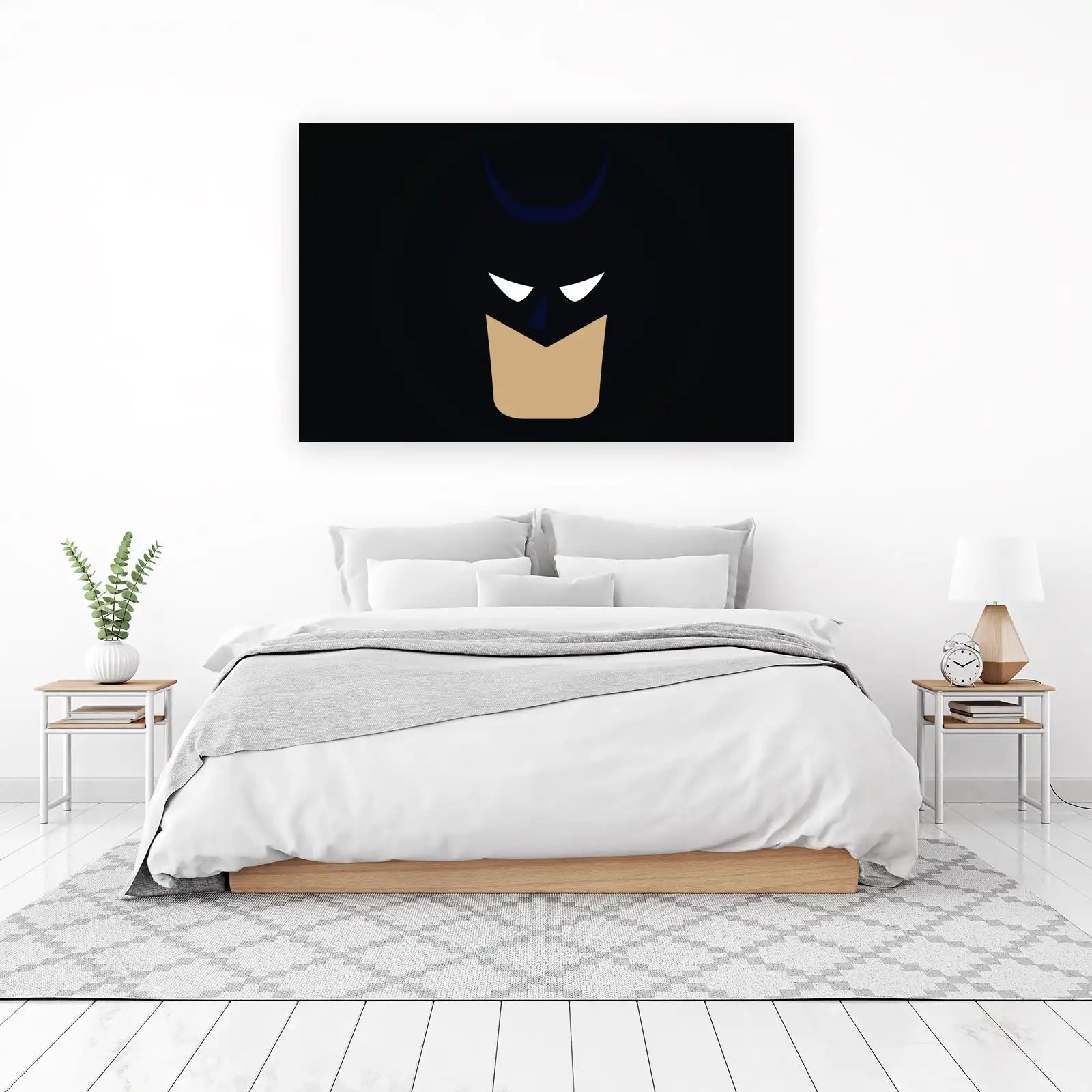 Minimalist Batman Face Wall Art