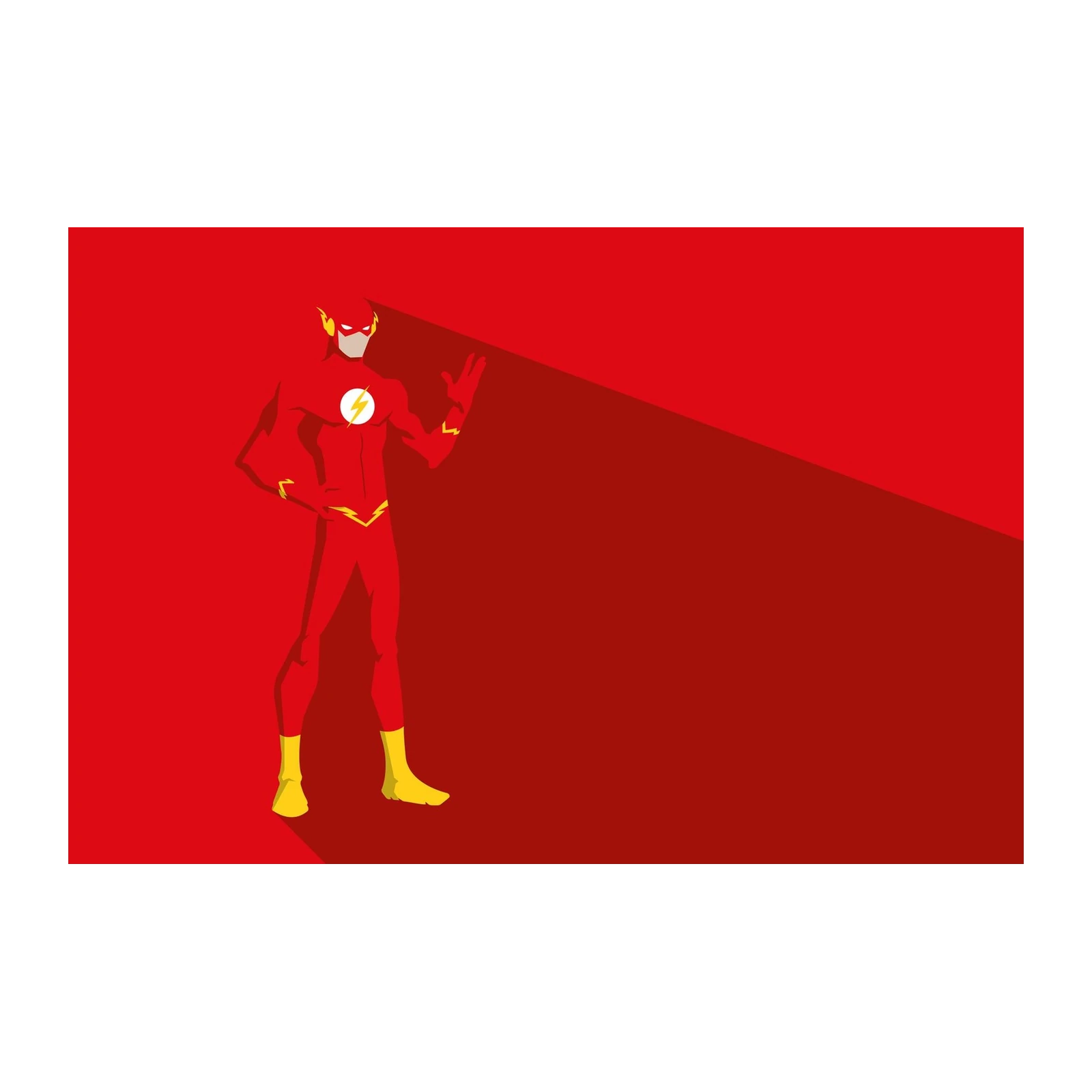 The Flash Minimalist Red Superhero Wall Art