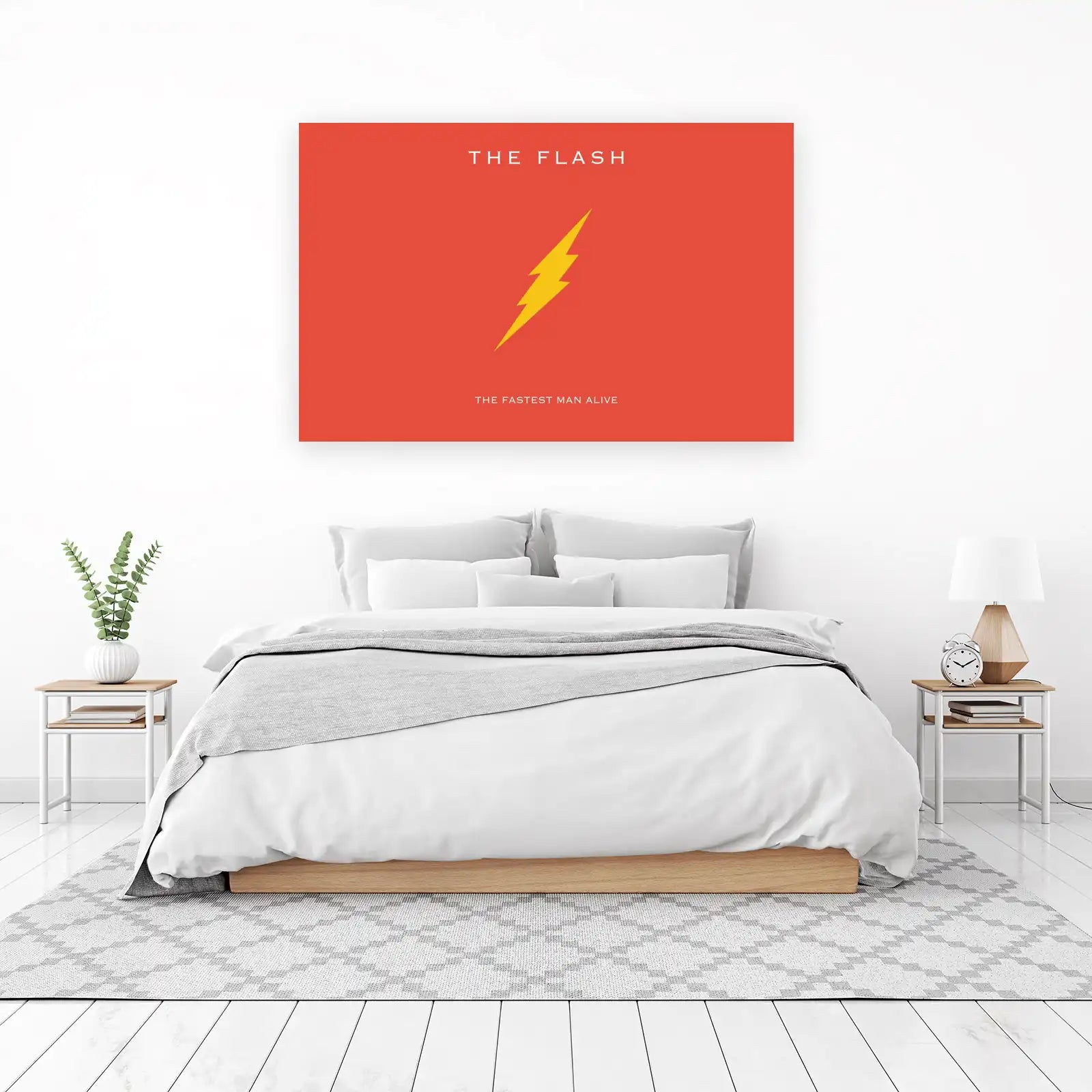 Minimalist Flash Lightning Bolt Wall Art