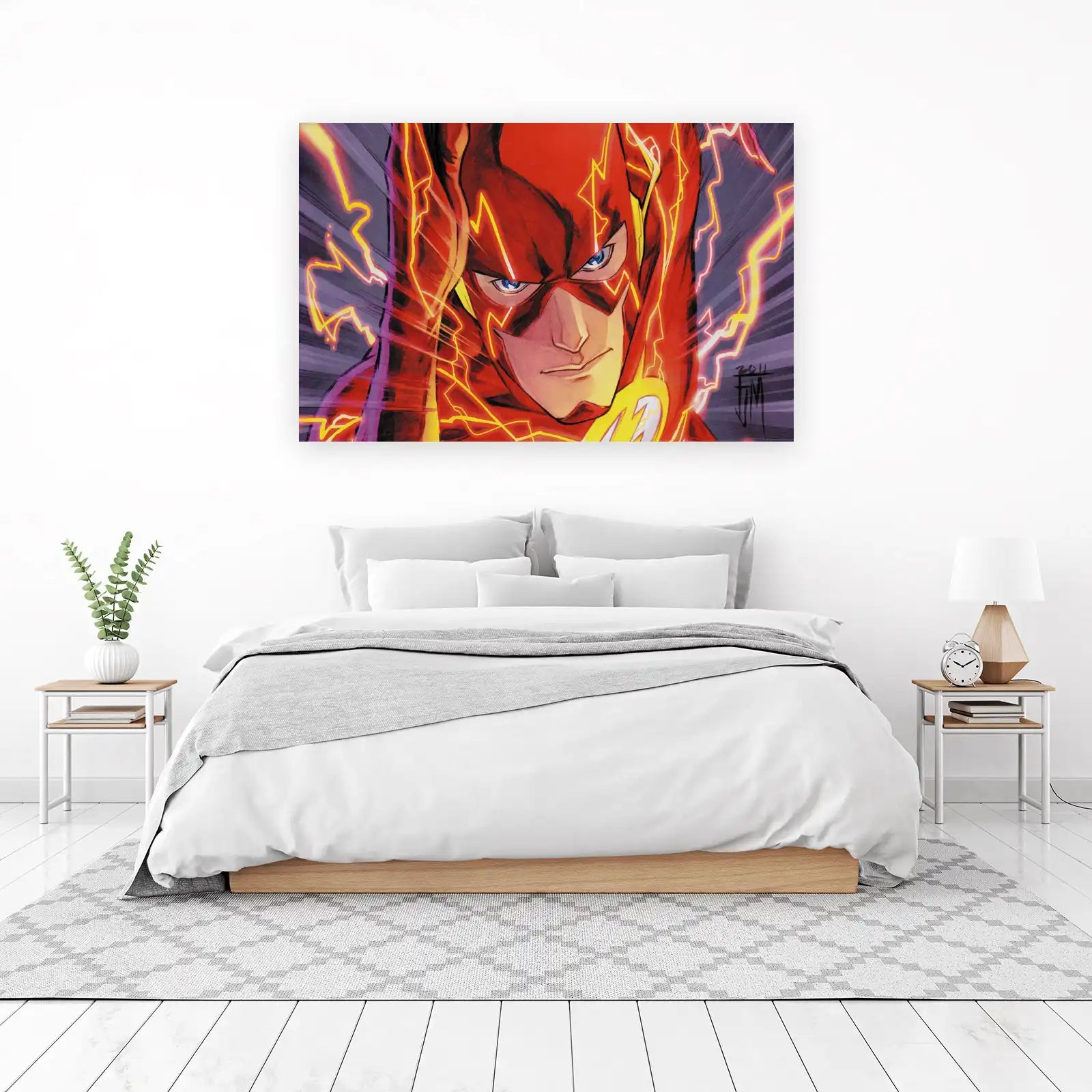 Dynamic Flash Superhero Comic Art Wall Art