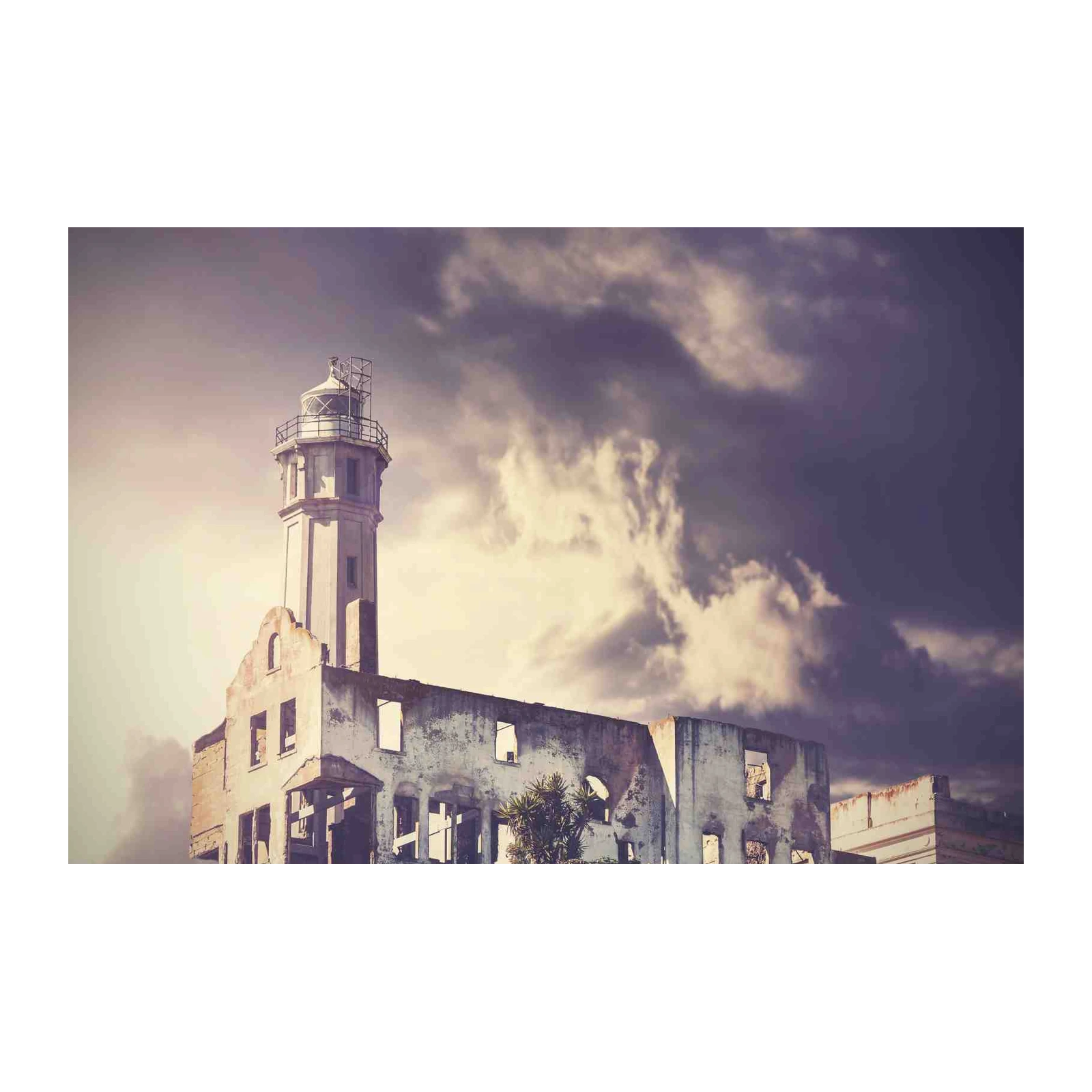 Haunting Lighthouse Ruins Wall Art
