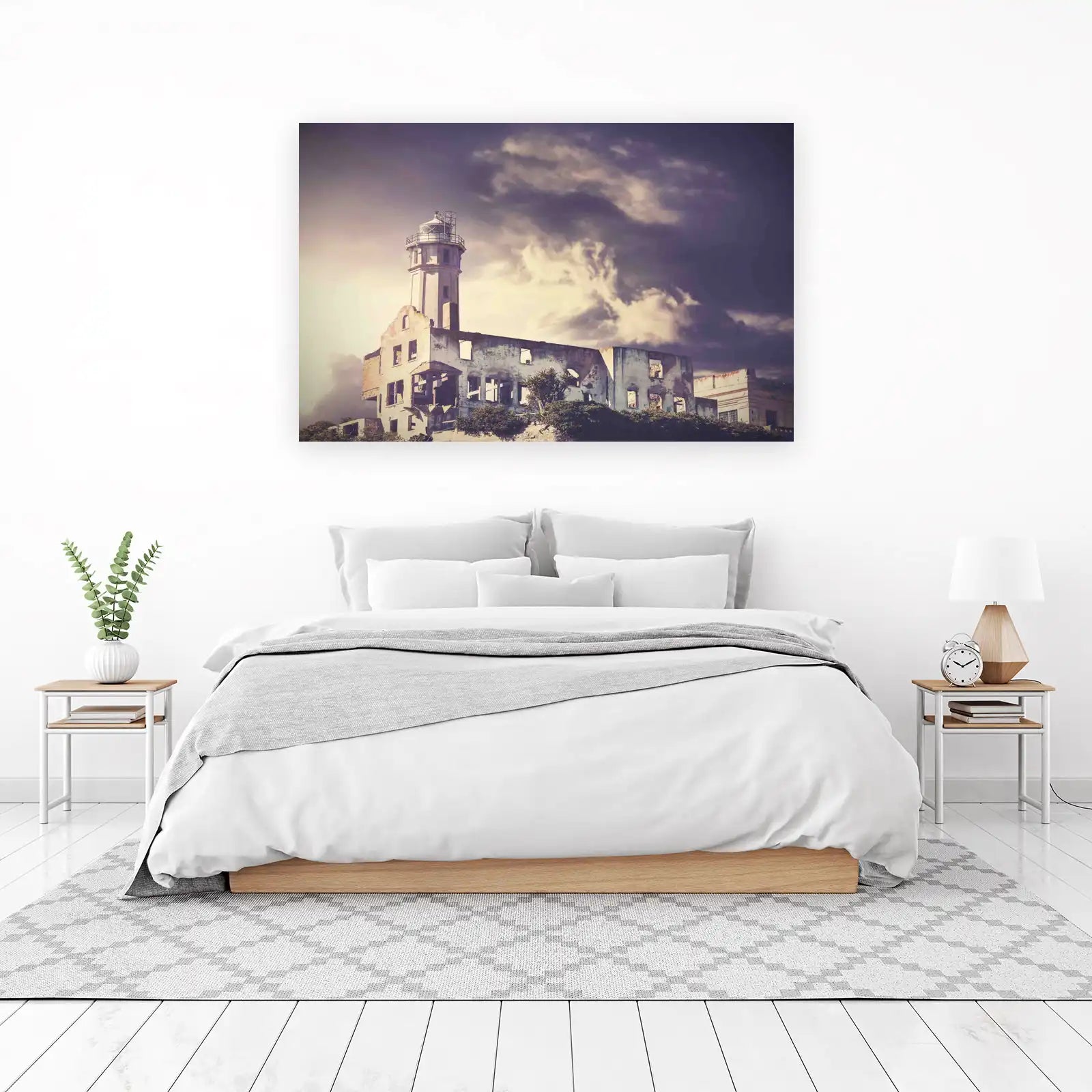 Haunting Lighthouse Ruins Wall Art