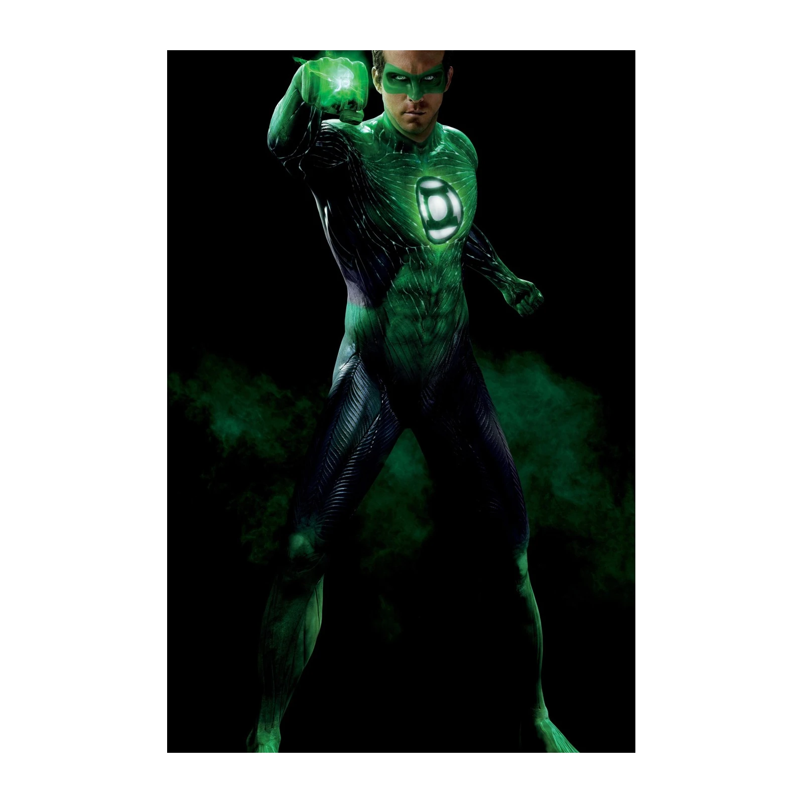 Green Lantern Superhero Power Glow Wall Art