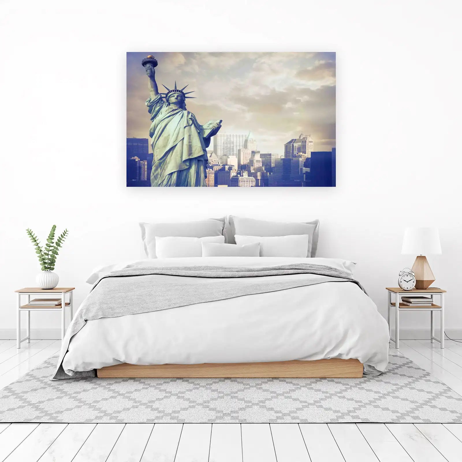 Iconic Statue of Liberty NYC Skyline Wall Art