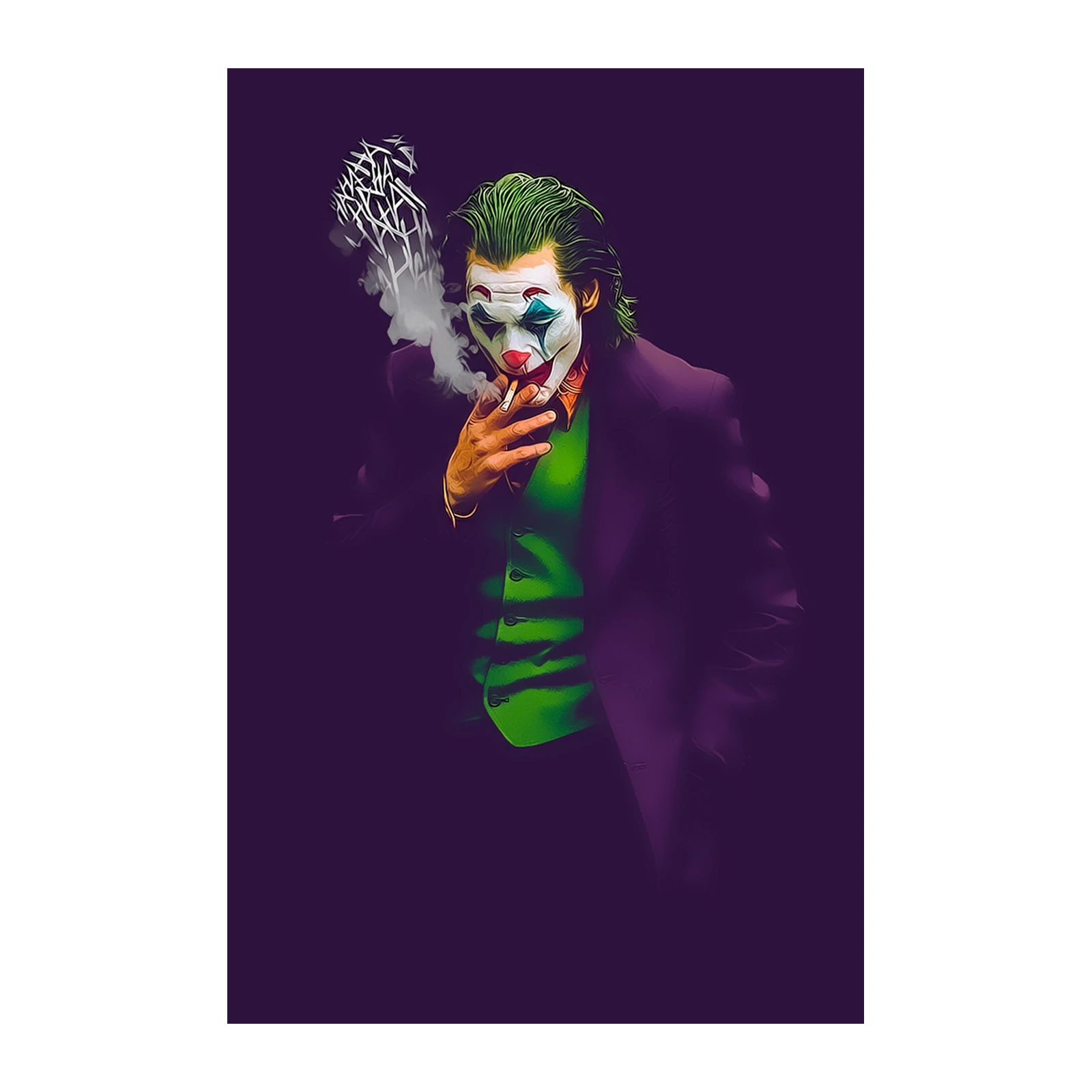 Iconic Joker "HA HA HA" Smoking Wall Art